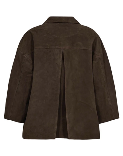 Depeche - TonjaDep Suede Skjorte - Dusty Brown 